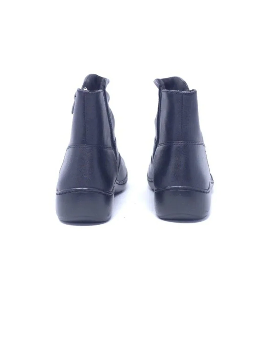 New Clarks Collection Cora Pace Ankle Boot Black Leather Medium